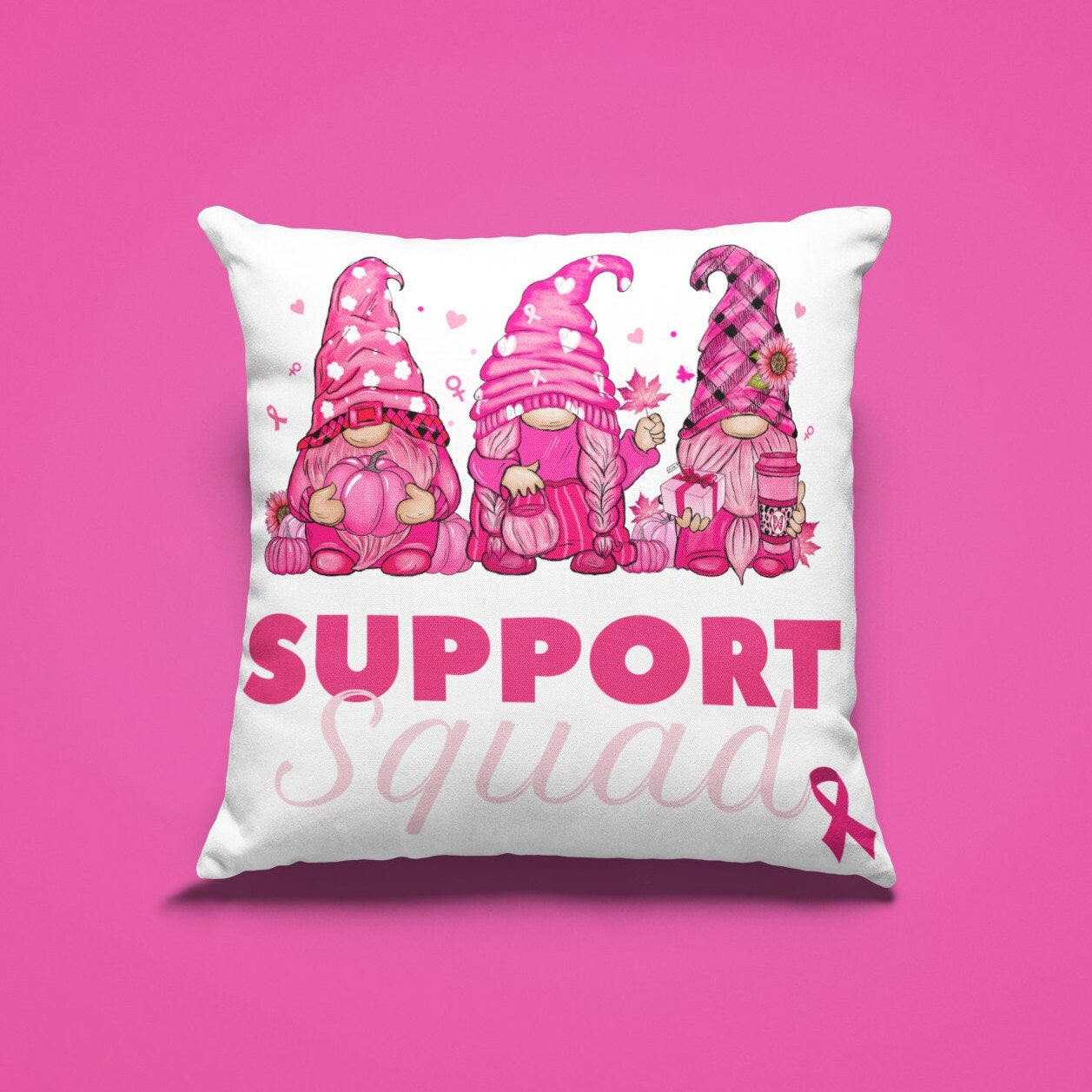 Breast Cancer Gnome Pillow