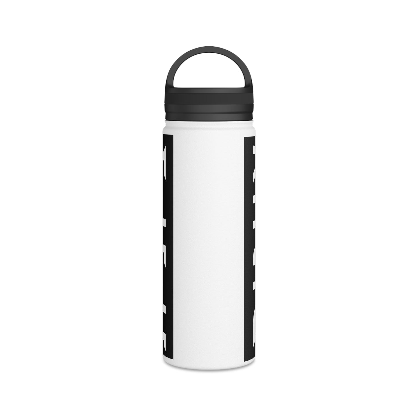 Side view of Twist off Stainless steel Hebrew Female Zionist 18oz Water Bottle