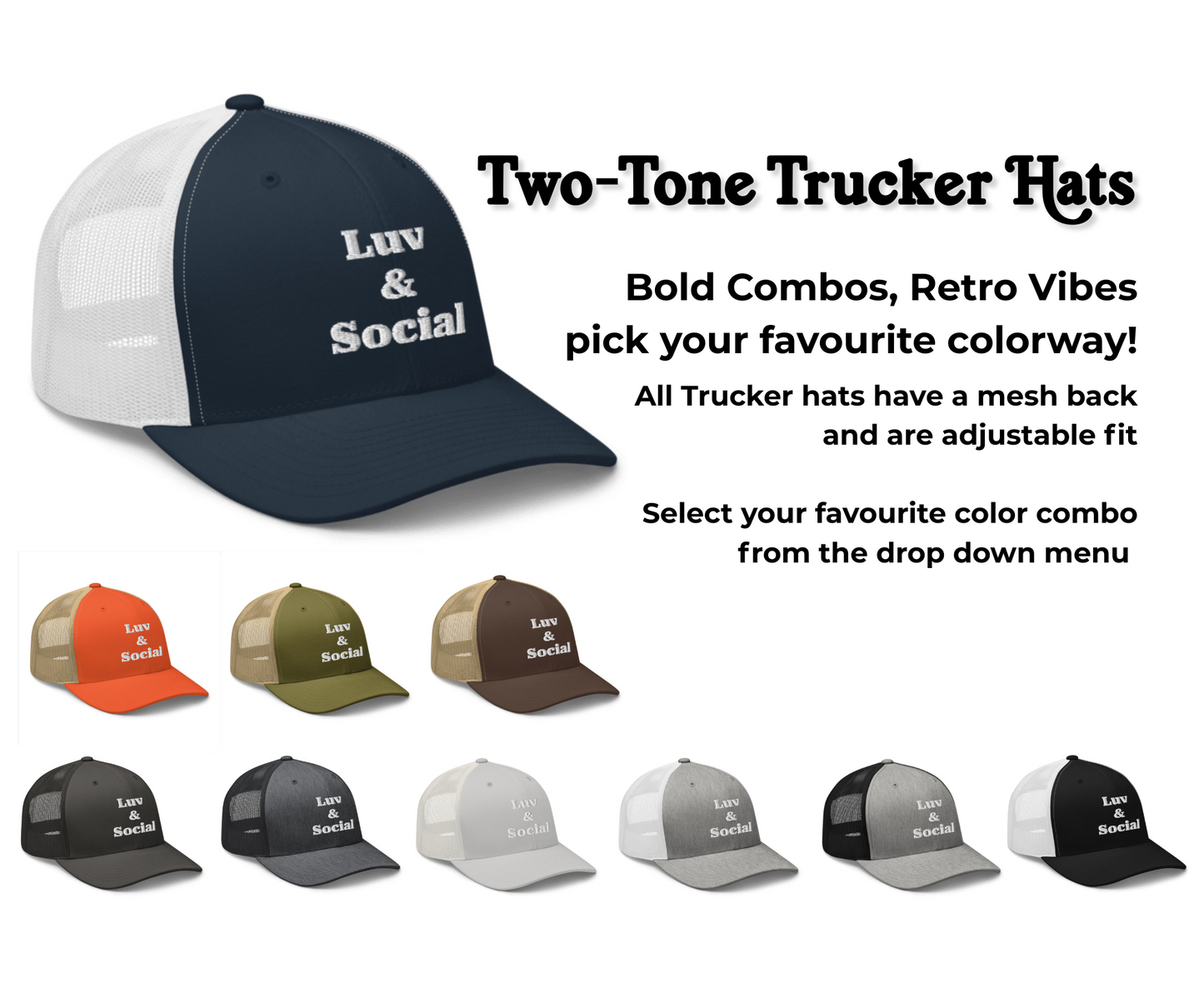 Zionist Hebrew Embroidered Trucker Hat