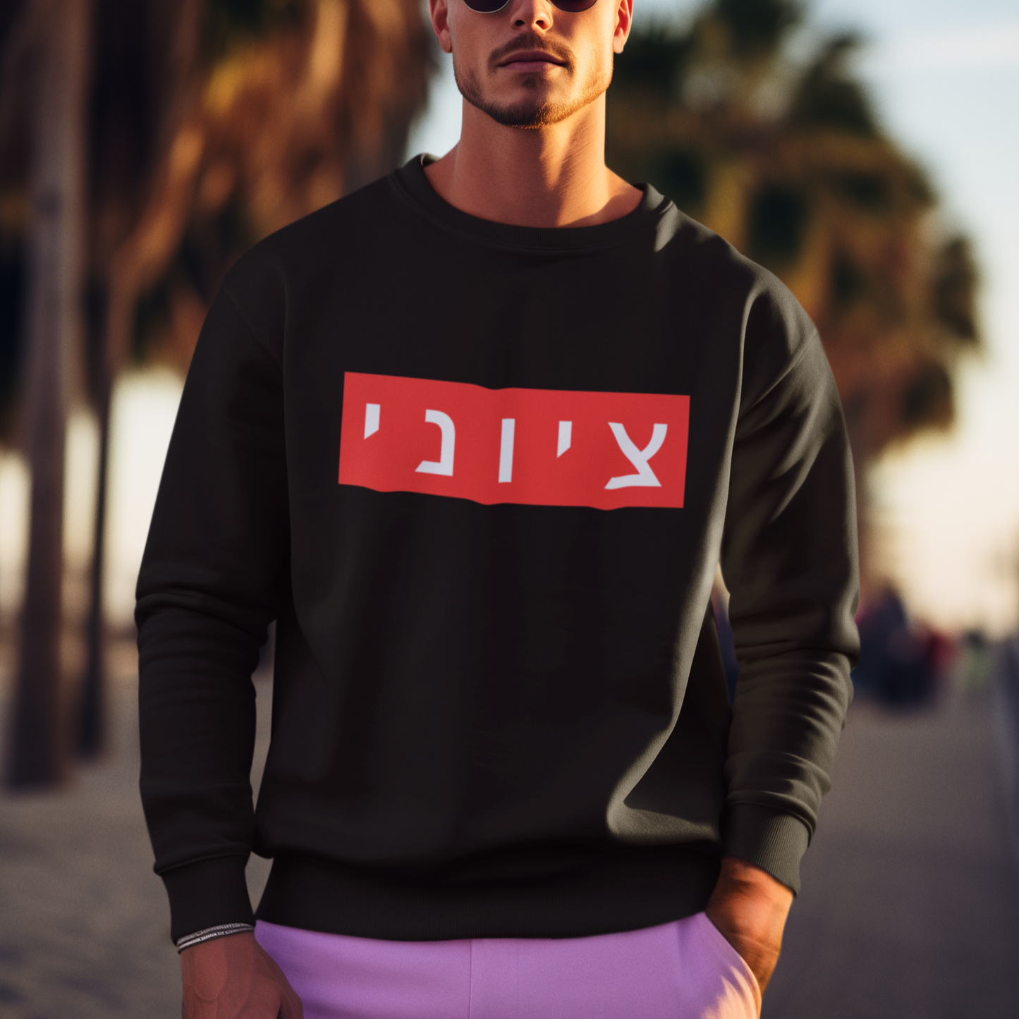 Zionist Hebrew Sweatshirt (for him)