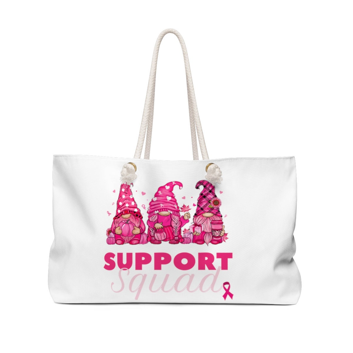 Breast Cancer Gnome Tote