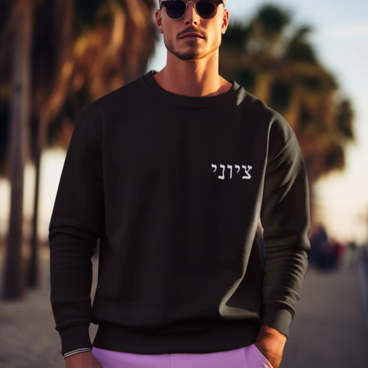 Zionist Embroidered chest sweatshirt
