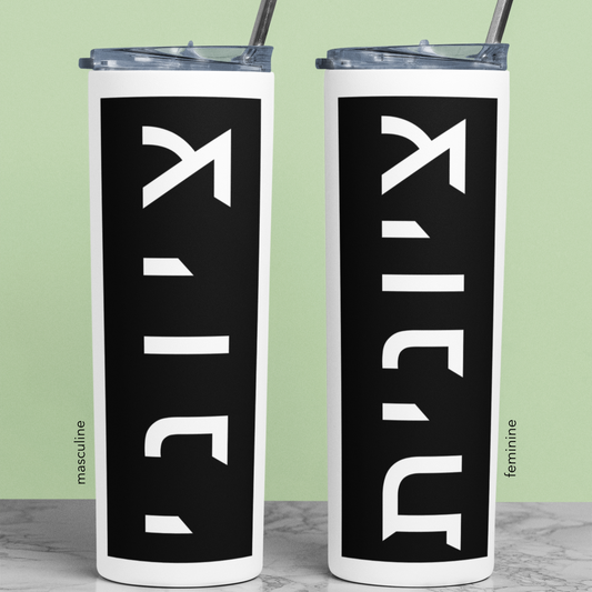 Zionist Hebrew Tumbler, 20oz