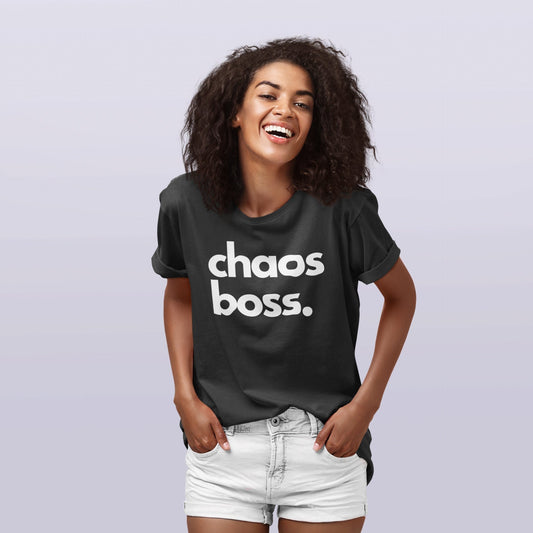 Chaos Boss | Gift for Parent | Mom Shirt | Dad Shirt | Cool Mom Tee | Multitasker | Busy Mom | Gift for Wife
