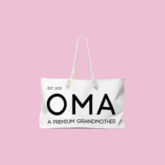 Custom OMA Weekender Bag | Custom OPA Bag | Personalized Grandparent Bag | Custom Grandparent Gift | Opa Gift | Oma Gift | Birth