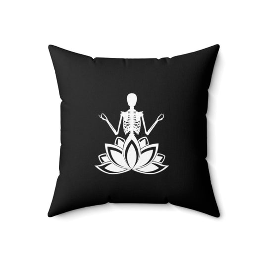Yoga Skeleton Pillow | Halloween Pillow | Halloween Home Decor |  Halloween Skeleton Yoga | Spooky Season | Tis The Season | Creepy