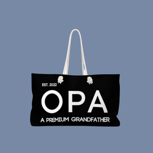 Custom OPA Weekender Bag | Custom OMA Bag | Personalized Grandparent Bag | Custom Grandparent Gift | Opa Gift | Oma Gift | Birth