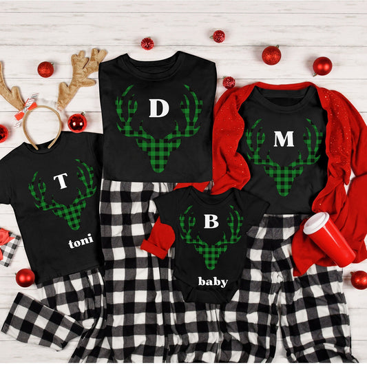 Christmas Family Matching T-Shirt | Reindeer Shirt | Custom Tee | Matching Christmas Morning Gift | Tis The Season | Matching Holiday Family