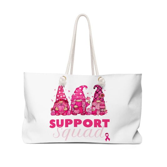 Breast Cancer Gnome Tote | Cancer Tote | Gift for Cancer Support | Fuck Cancer | Just Cure It | Pink October | Breast Cancer Sucks