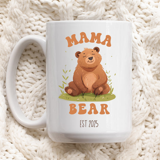 Custom Mama Bear Mug, New Mom Gift, Pregnancy Gift, Baby Shower Gift, 1st Mother’s Day Gift, Mom Birthday Gift, Gift for Mom, New Mom Gift
